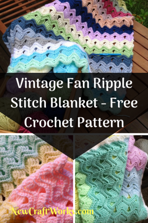 Vintage Fan Ripple Stitch Blanket - Free Crochet Pattern | New Craft Works